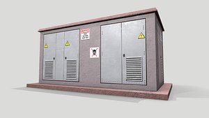 3D model Electric Substation Transformer Building