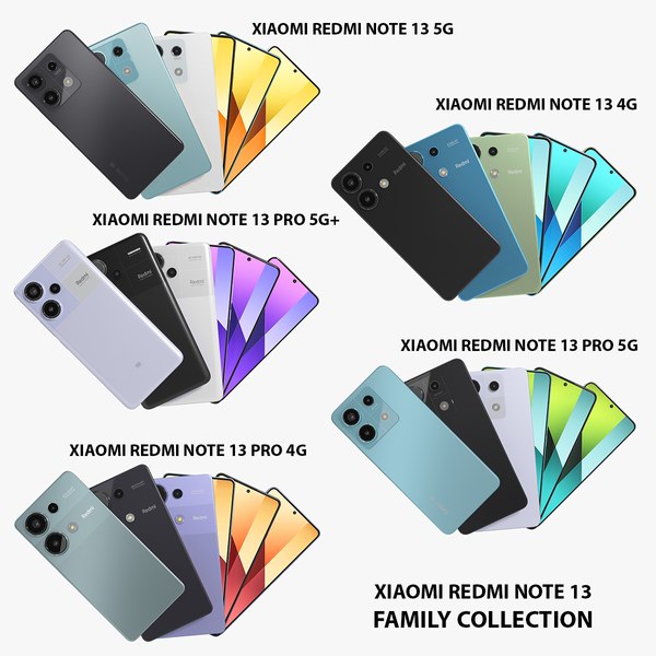 Xiaomi Redmi Note 13 Family Collection 3D model