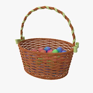 3D basket ribbon eggs