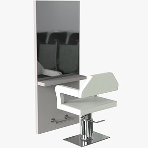 salon chair hair 3D model