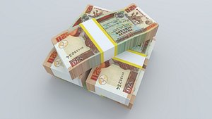 3D Belize 20 Dollars 2007 Banknote 3D Model model