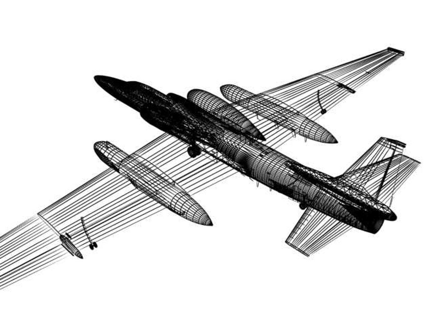 U2 Spyplane Plane 3d Model