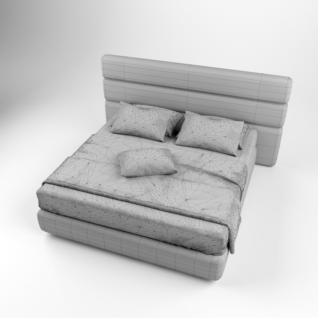 3D Model Fendi Casa Lambert Bed TurboSquid 1511385