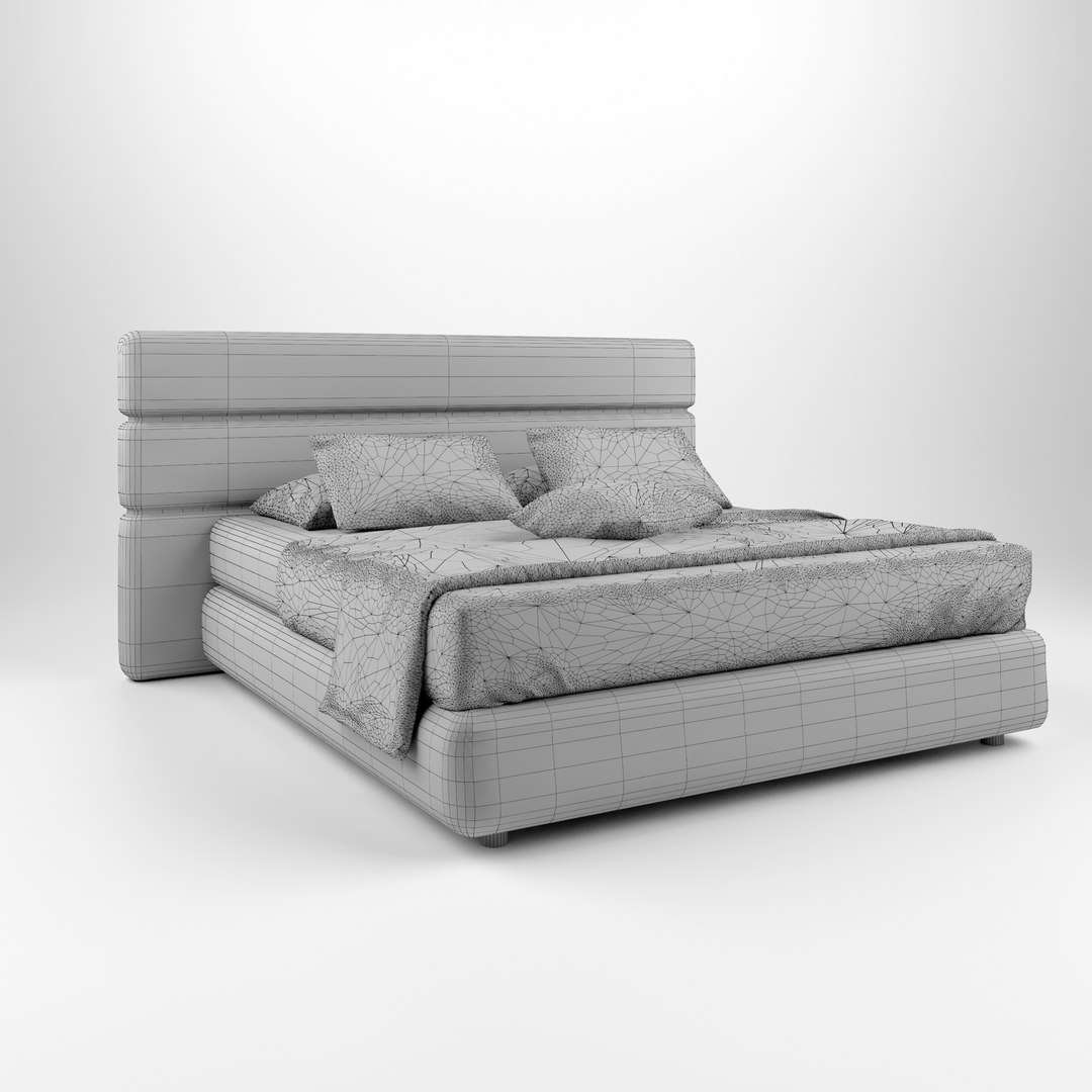 3D Model Fendi Casa Lambert Bed TurboSquid 1511385