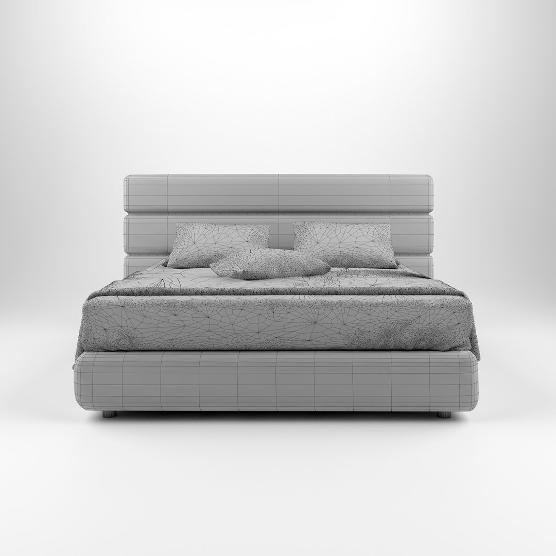 3D Model Fendi Casa Lambert Bed TurboSquid 1511385