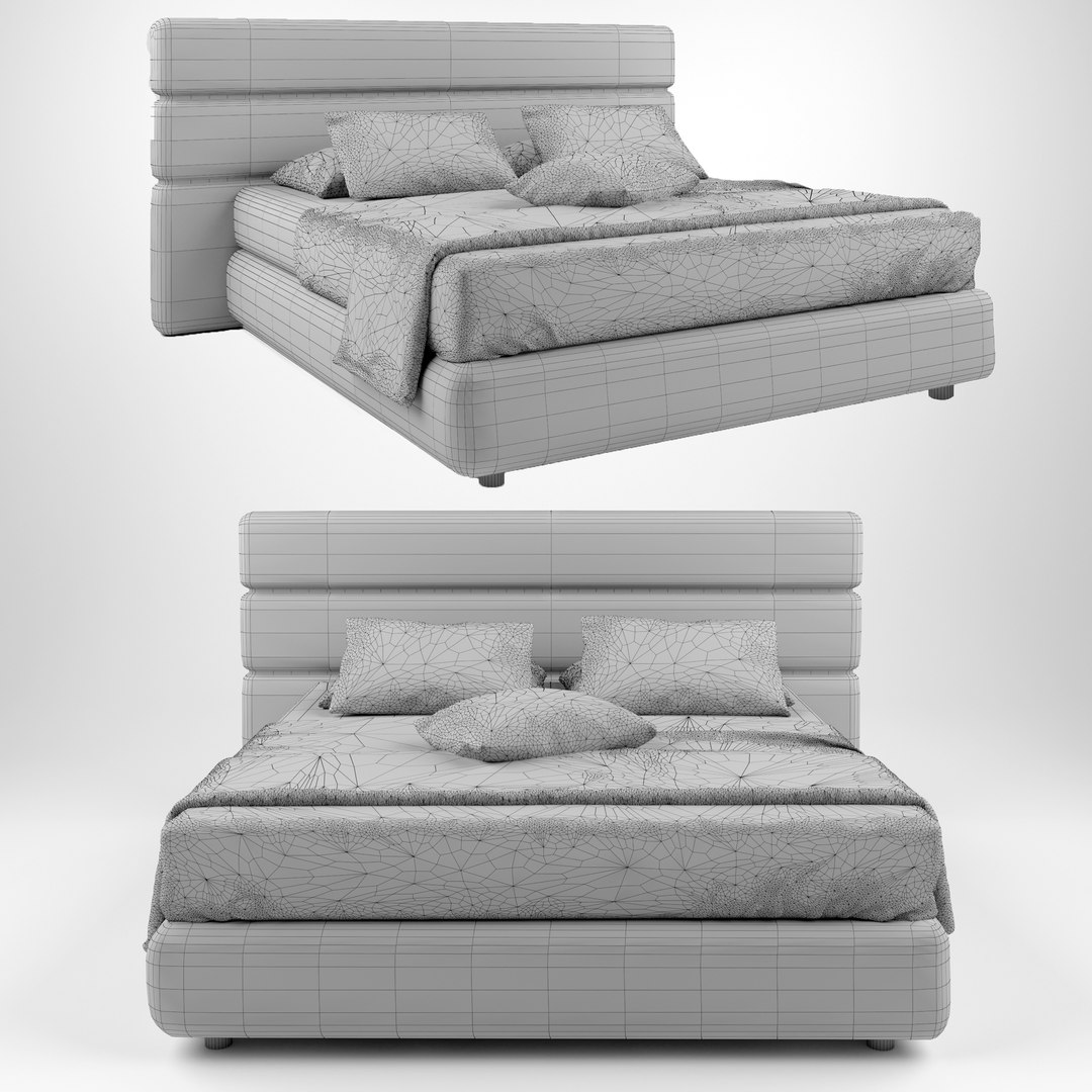 3D Model Fendi Casa Lambert Bed - TurboSquid 1511385