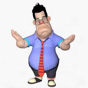 Cartoon Rigged Man-Manku Character 3D Model 3D model