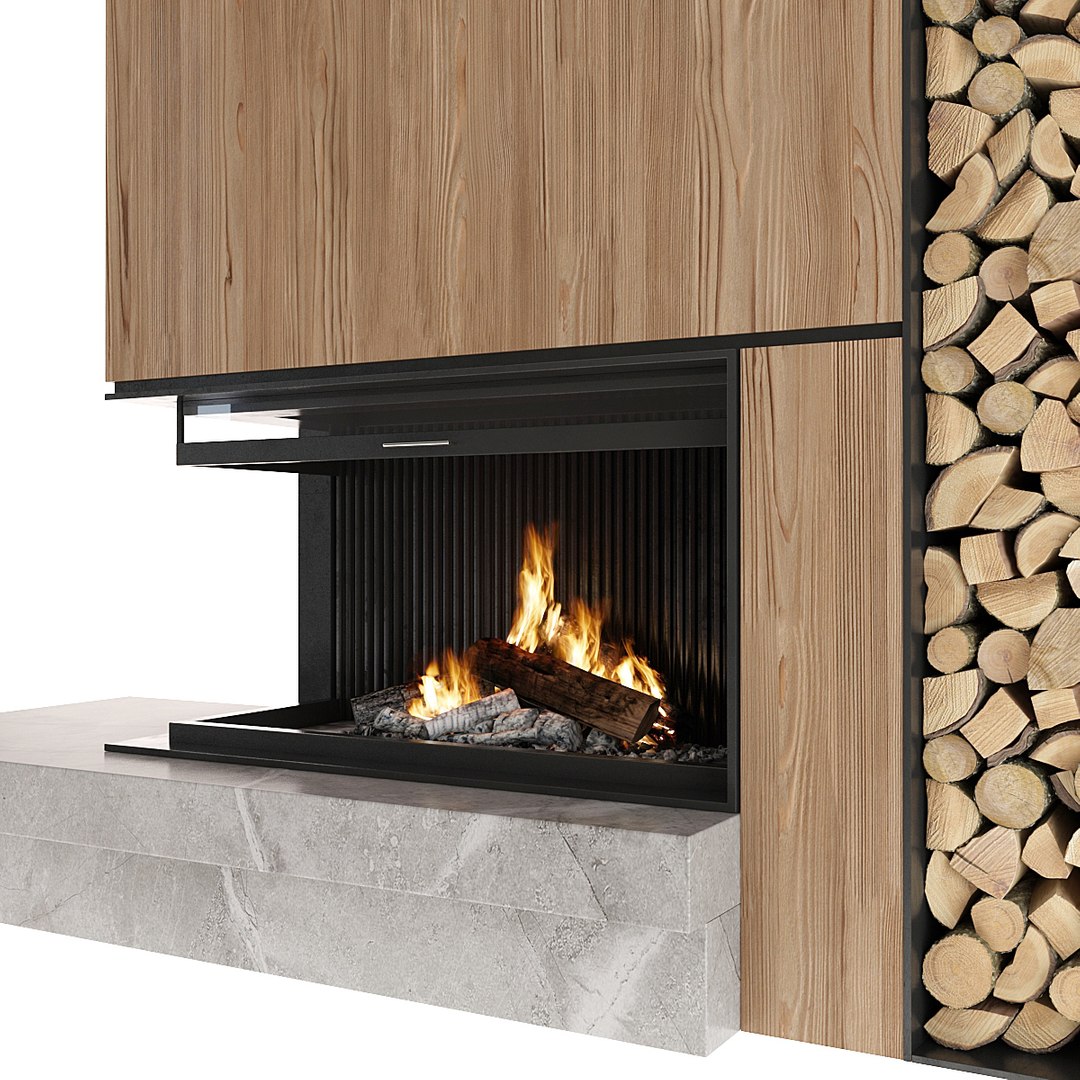 3D Fireplace Model - TurboSquid 1707920