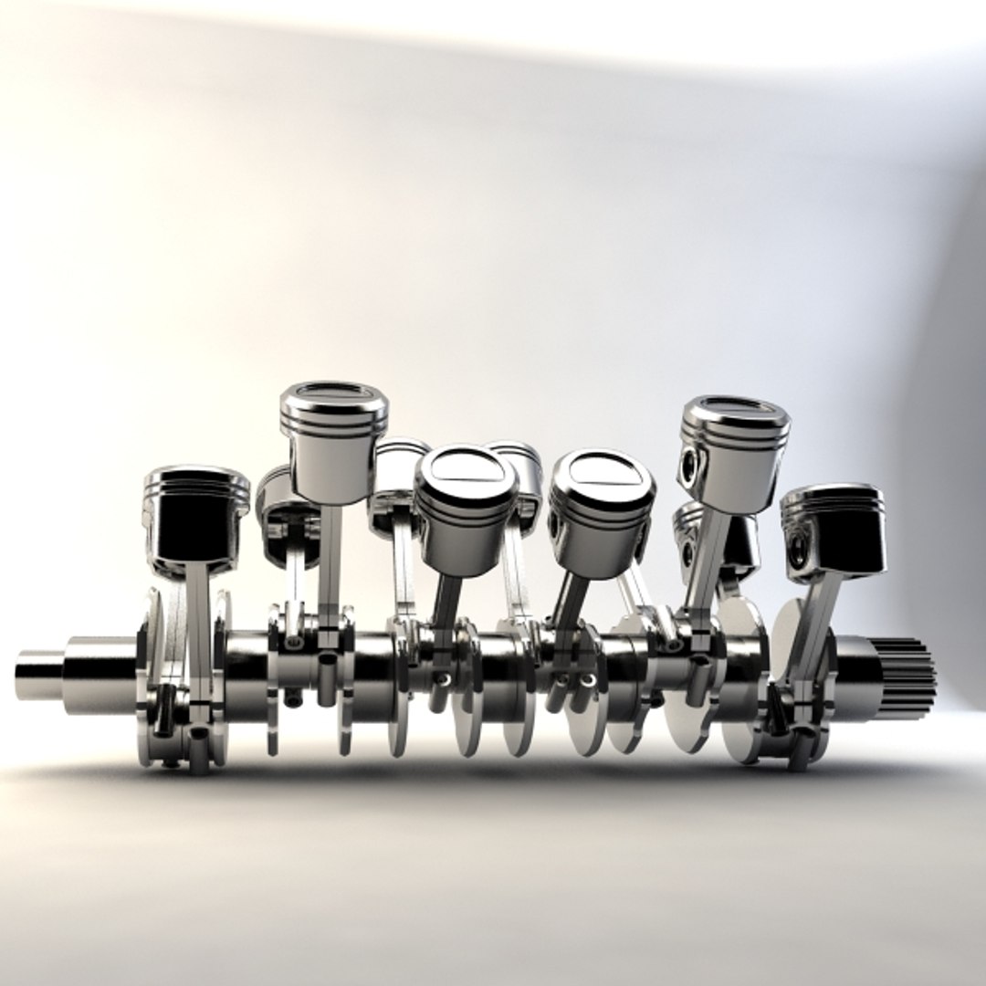 V12 Crankshaft 3d Model