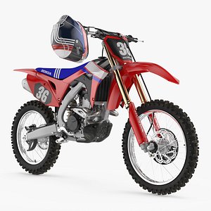 Motocross Bike Honda and Helmet
