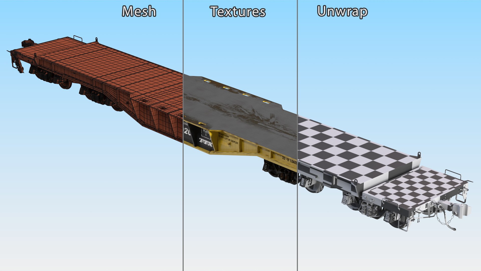 3D Flatbed Rail Car https://p.turbosquid.com/ts-thumb/Oe/zgj7CS/f4/flatbedrailcarc4dmodel025/jpg/1703245766/1920x1080/fit_q87/5d612e536d0a18b135e0a5e6bbc75e75e4f6cf83/flatbedrailcarc4dmodel025.jpg