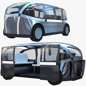 3D model Self-Driving Taxi Shuttle