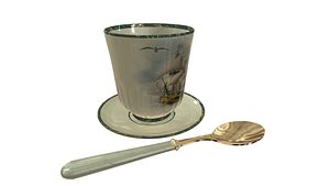 Cup with a ship