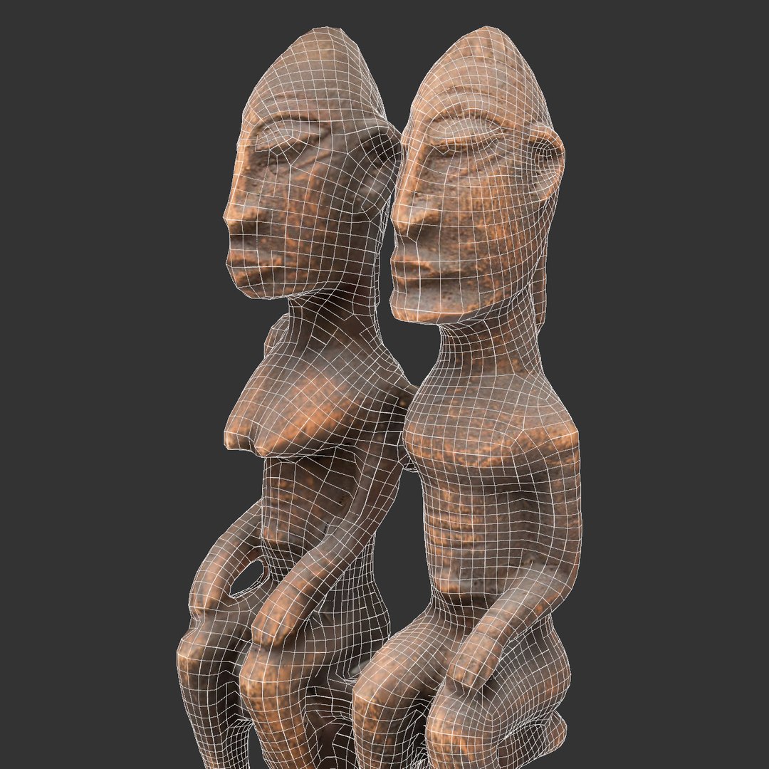 3d wood carved model