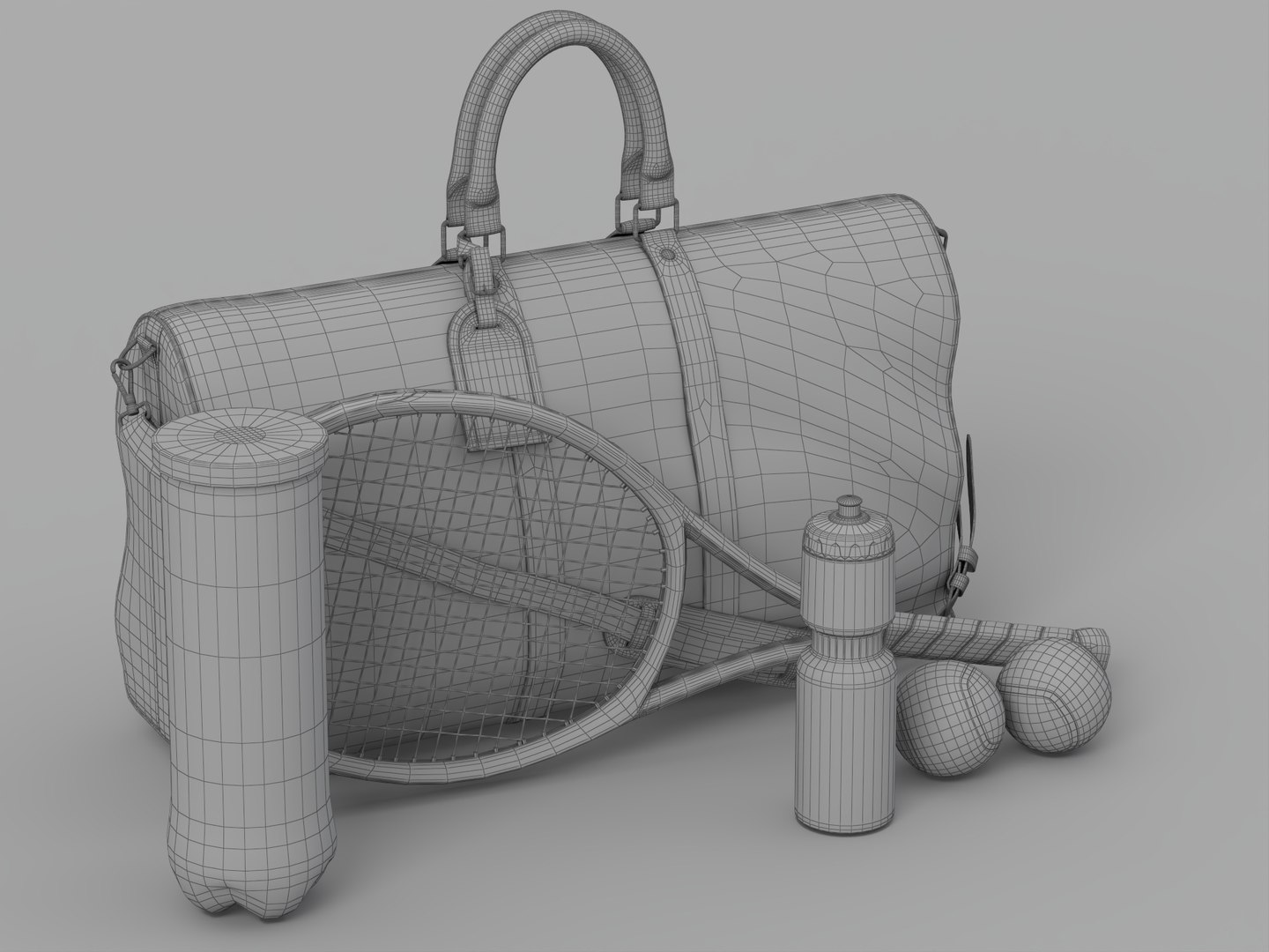 Monogram Tennis Duffel Bag With Racket Balls Water Bottle Set 3D model https://p.turbosquid.com/ts-thumb/Of/Ama2cN/Ih/wire_009/jpg/1790133503/1920x1080/fit_q87/a9bf89115008e32aadca3d432b6a68a95bf5ef71/wire_009.jpg