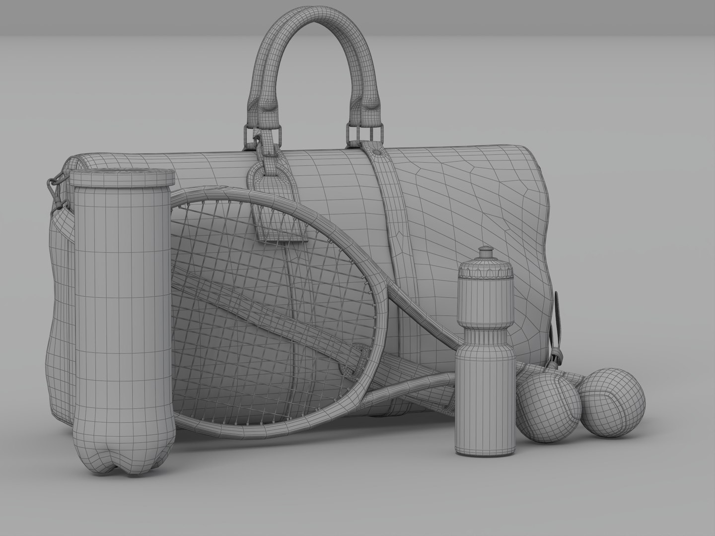 Monogram Tennis Duffel Bag With Racket Balls Water Bottle Set 3D model https://p.turbosquid.com/ts-thumb/Of/Ama2cN/RO/wire_004/jpg/1790133496/1920x1080/fit_q87/11e63c71ba97d6e3b9797560ce532e4de260aae1/wire_004.jpg