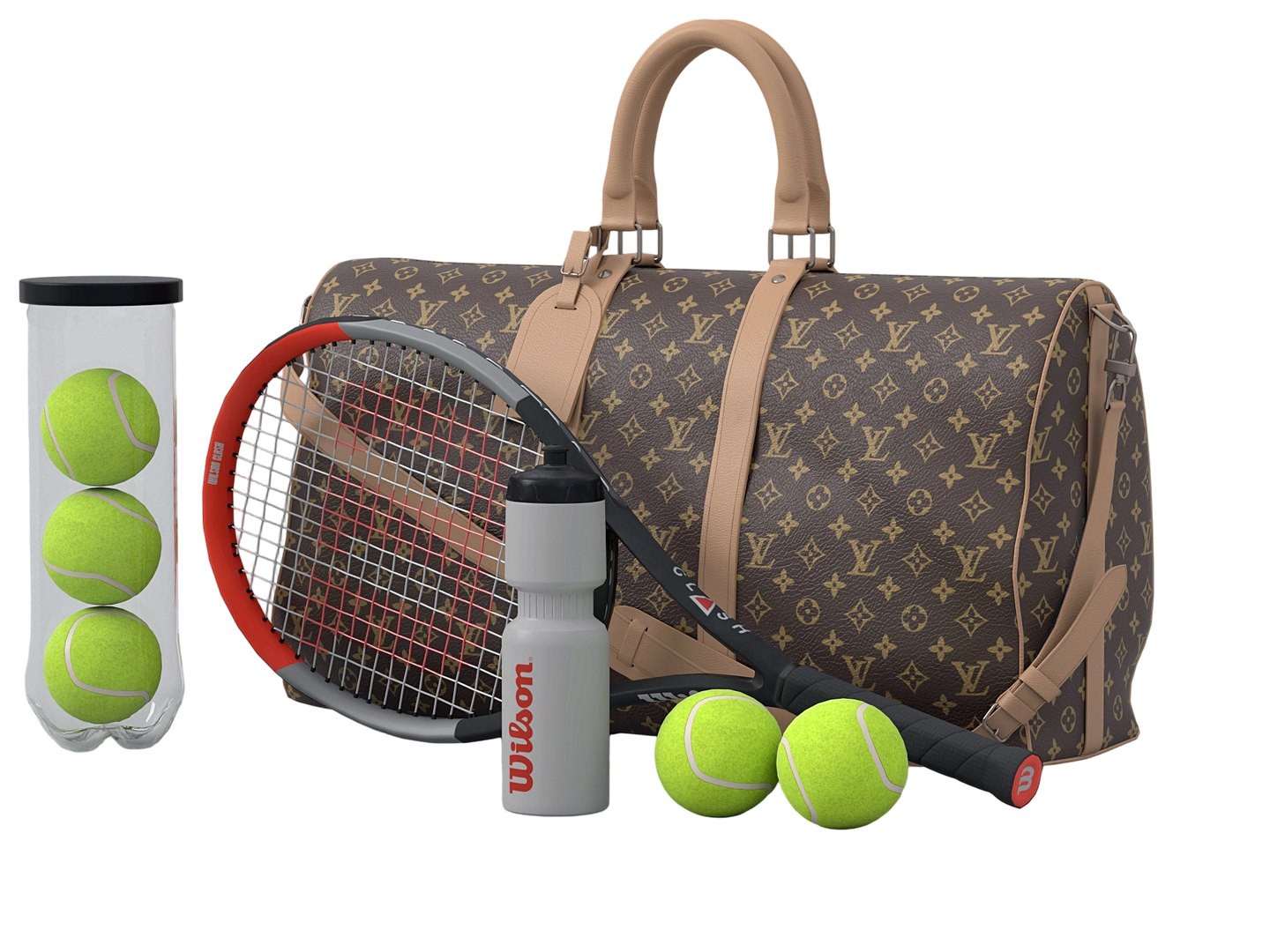 Monogram Tennis Duffel Bag With Racket Balls Water Bottle Set 3D model https://p.turbosquid.com/ts-thumb/Of/Ama2cN/bU/normal_002/jpg/1790133469/1920x1080/fit_q87/0456e88b42baf5bf202bbdad0924a077771f5272/normal_002.jpg