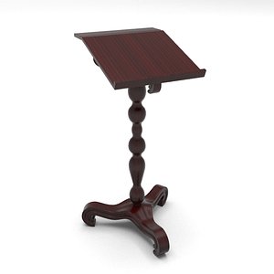 3d wooden bookstand base model