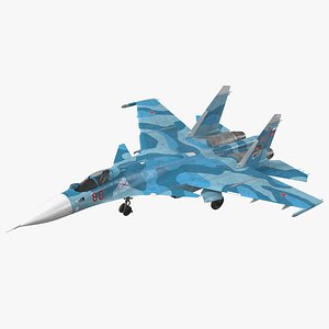 3D model Sukhoi SU-33 Russian Navy Multirole Fighter