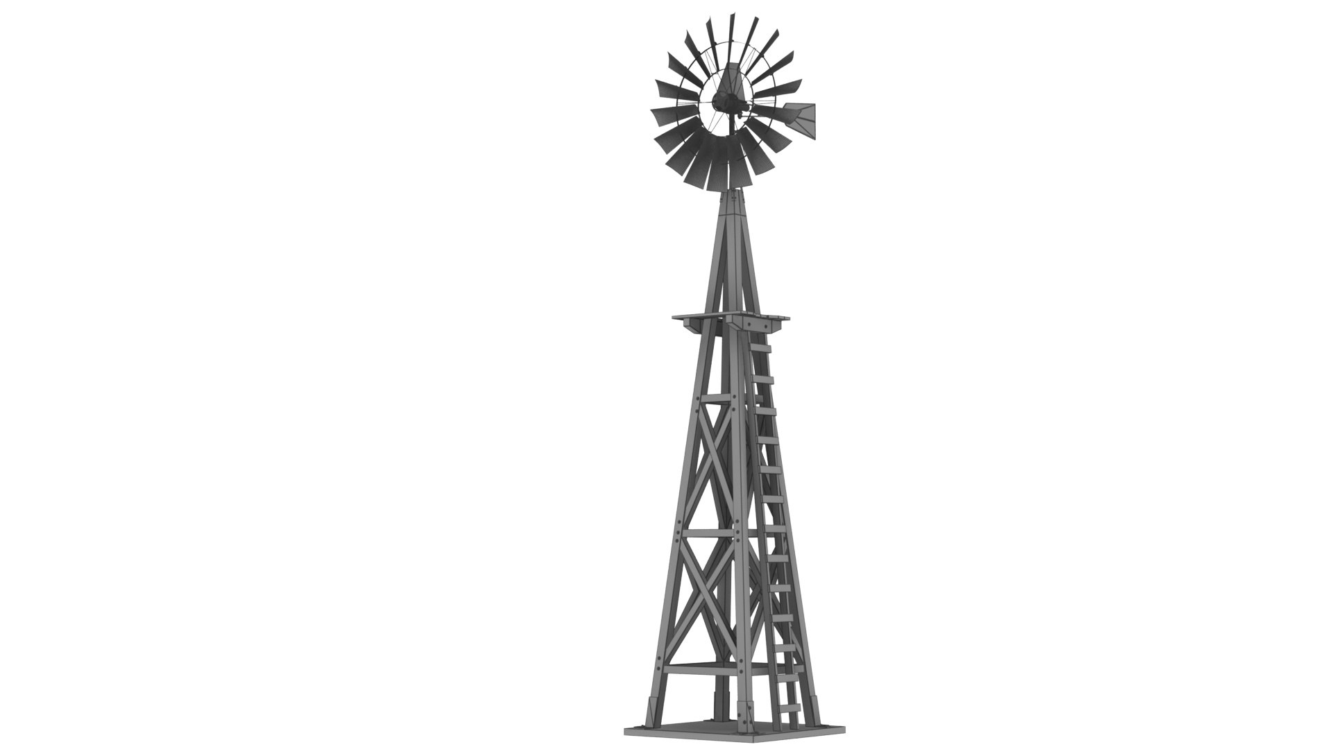 Van Manen Windmühle weiß 29 cm inkl. Batterien im Maßstab