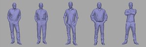 3D model men backgrounds games