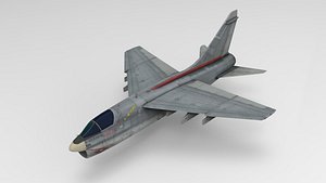 A-7 Corsair II - Lowpoly 3D model