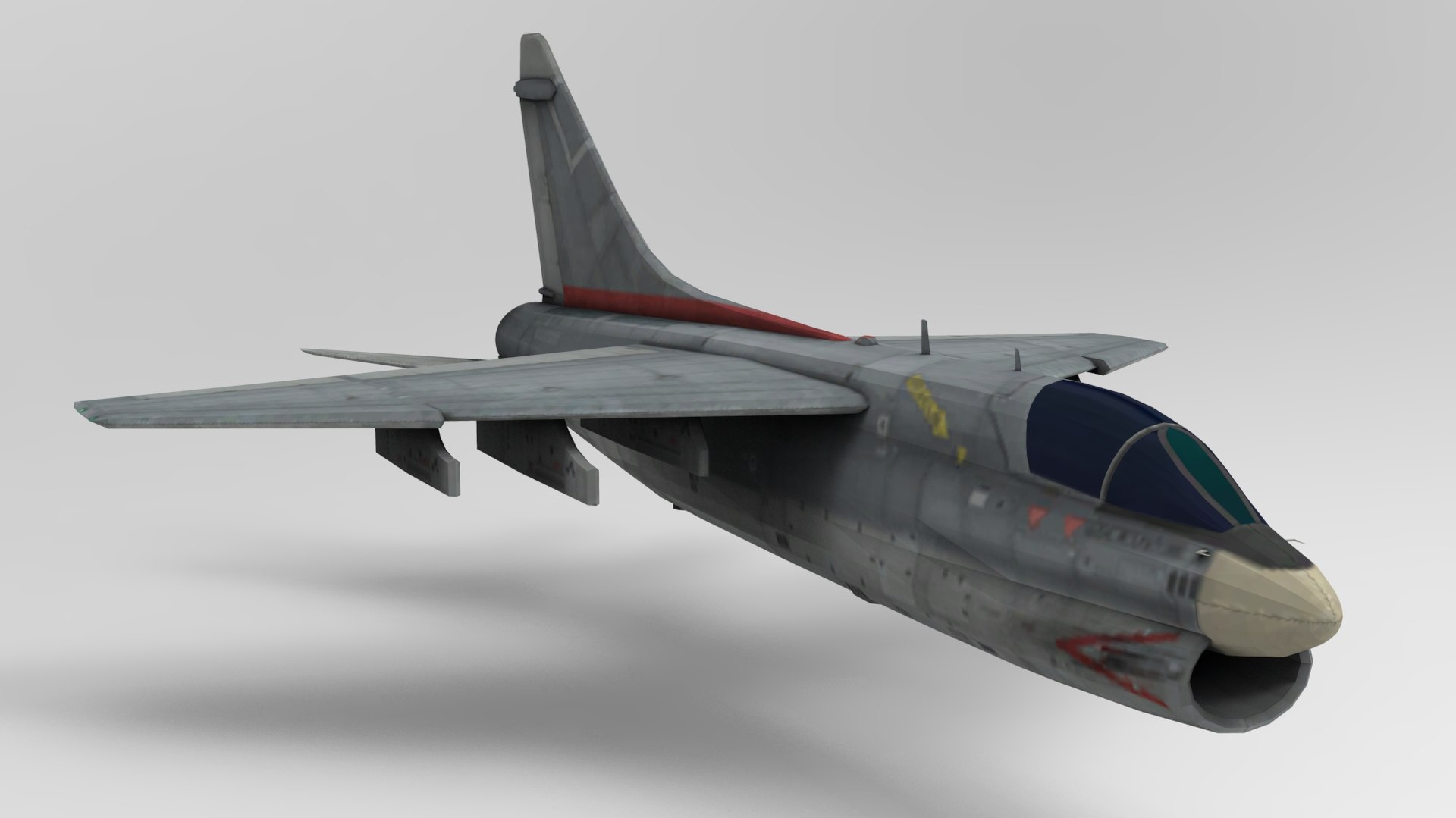 A-7 Corsair II - Lowpoly 3D model https://p.turbosquid.com/ts-thumb/Of/PXqlig/9Z/untitled.1614/jpg/1653030413/1920x1080/fit_q87/bd2cb9245853b9a7f210e4cedc938d33ece84531/untitled.1614.jpg