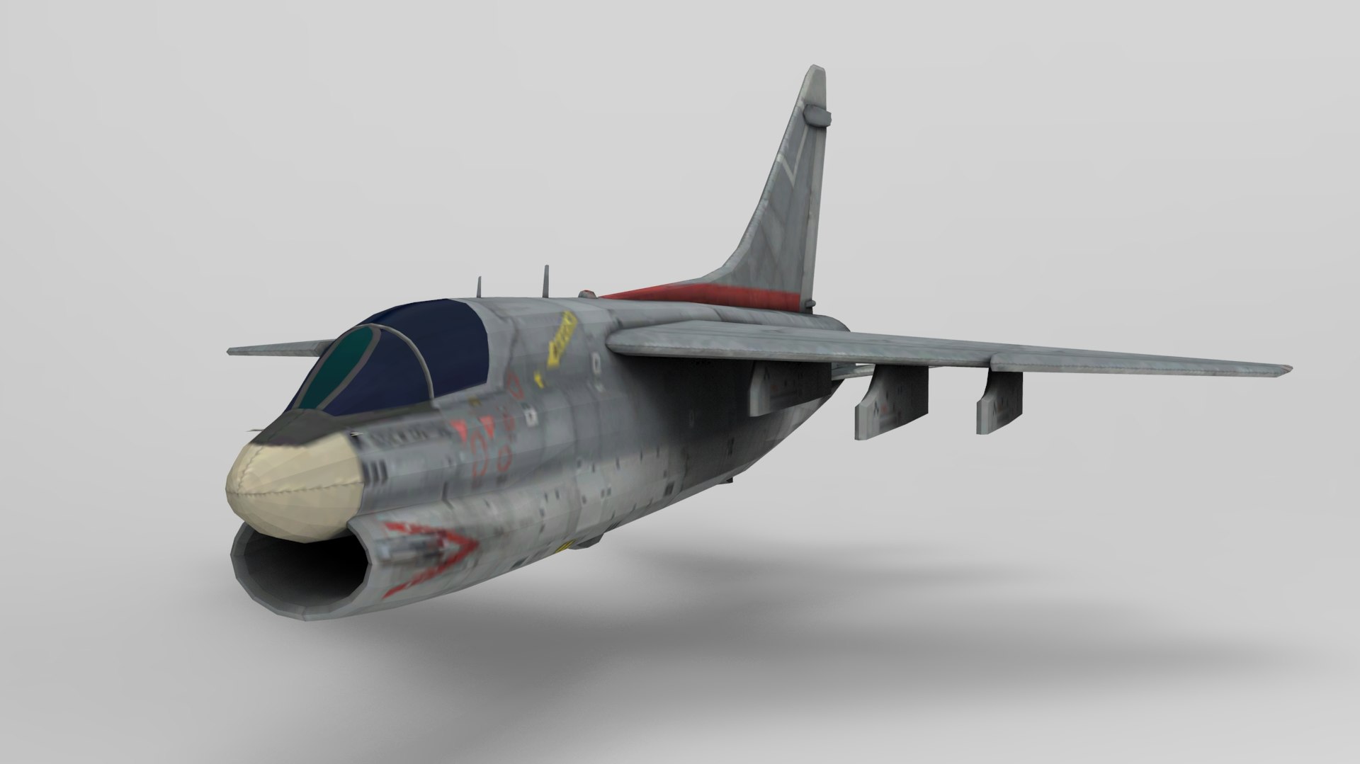 A-7 Corsair II - Lowpoly 3D model https://p.turbosquid.com/ts-thumb/Of/PXqlig/Od/untitled.1612/jpg/1653030411/1920x1080/fit_q87/55cd2044e1cbdd27ac9e63616b29d6530fc7f9c8/untitled.1612.jpg