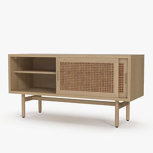 3D Wooden Mid Century Modern Sideboard model