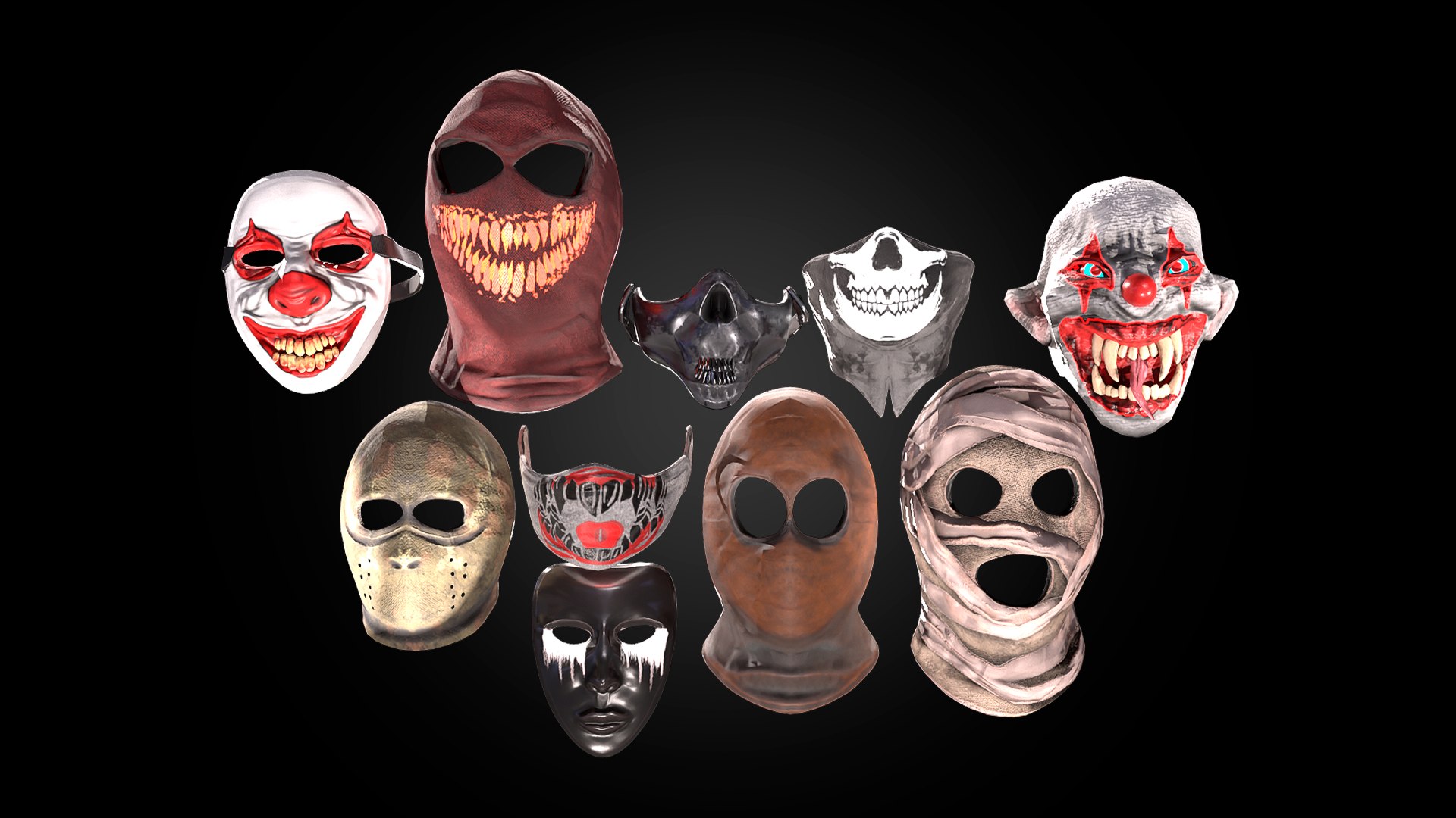 Horror Masks Pack 2 3D Model - TurboSquid 2391507