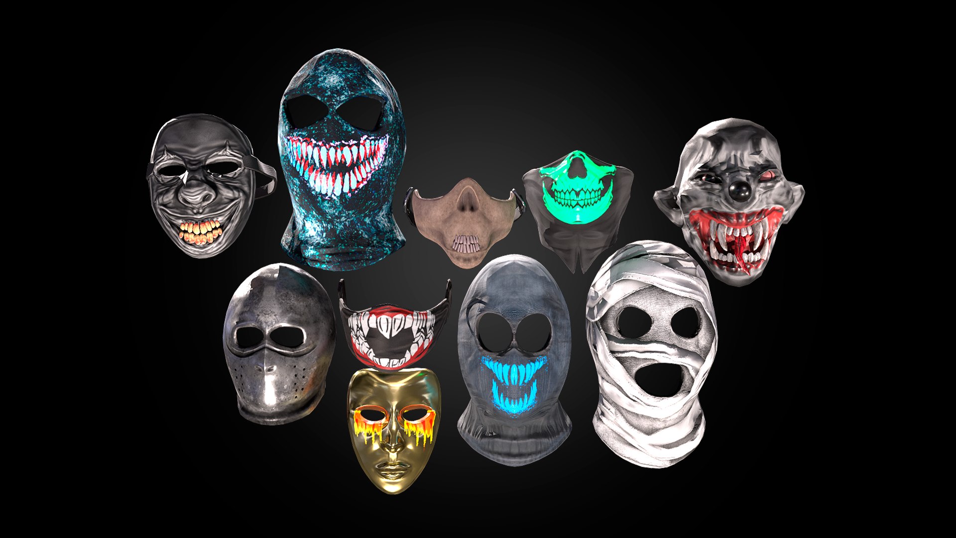 Horror Masks Pack 2 3D Model - TurboSquid 2391507