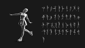 Ice Skate Girl 3D model