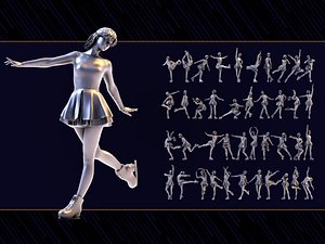 Ice Skate Girl 3D model