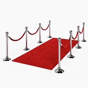 red carpet stanchions 3d max