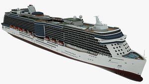 cruise vessel sky princess 3D model