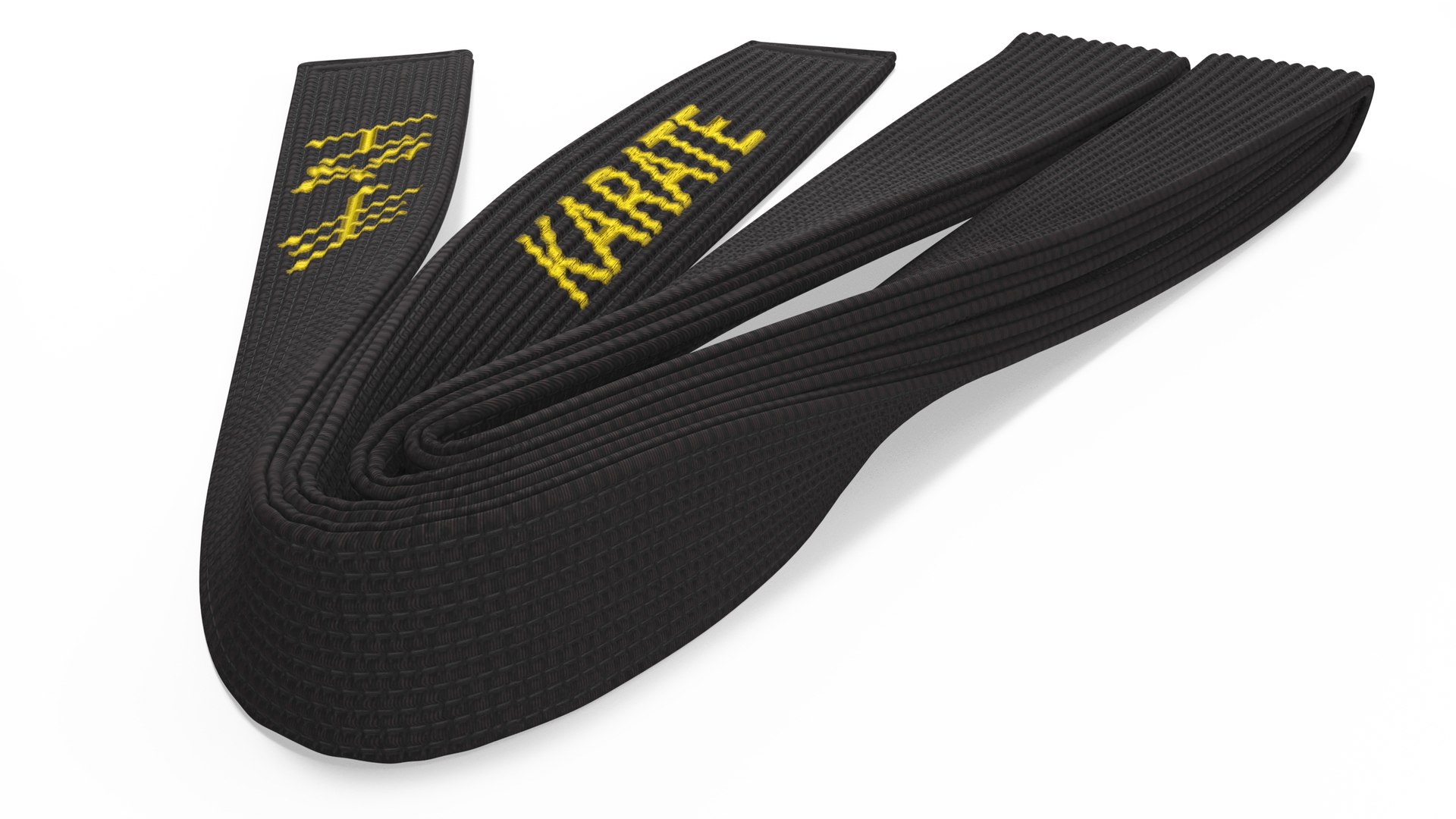 Black Karate Obi Belt 3D model TurboSquid 2131641