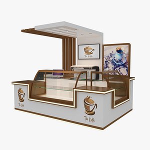 3D Coffee Kiosk 3x2 meter