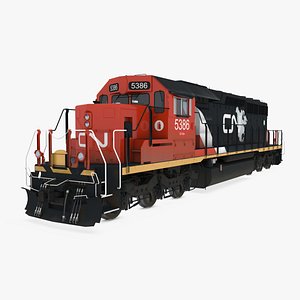 3D model locomotive sd40-2 cn sd40