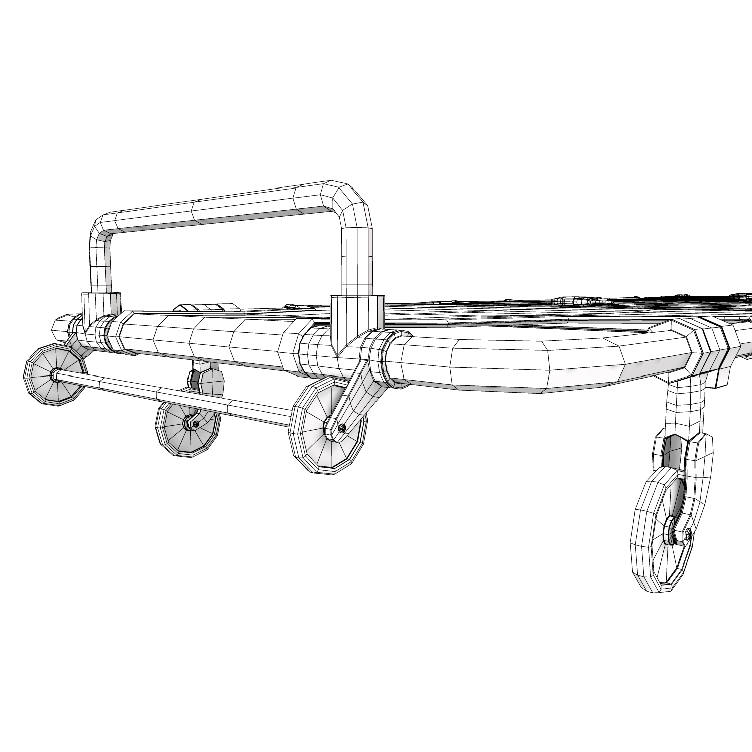 3d hospital stretcher bed equipment