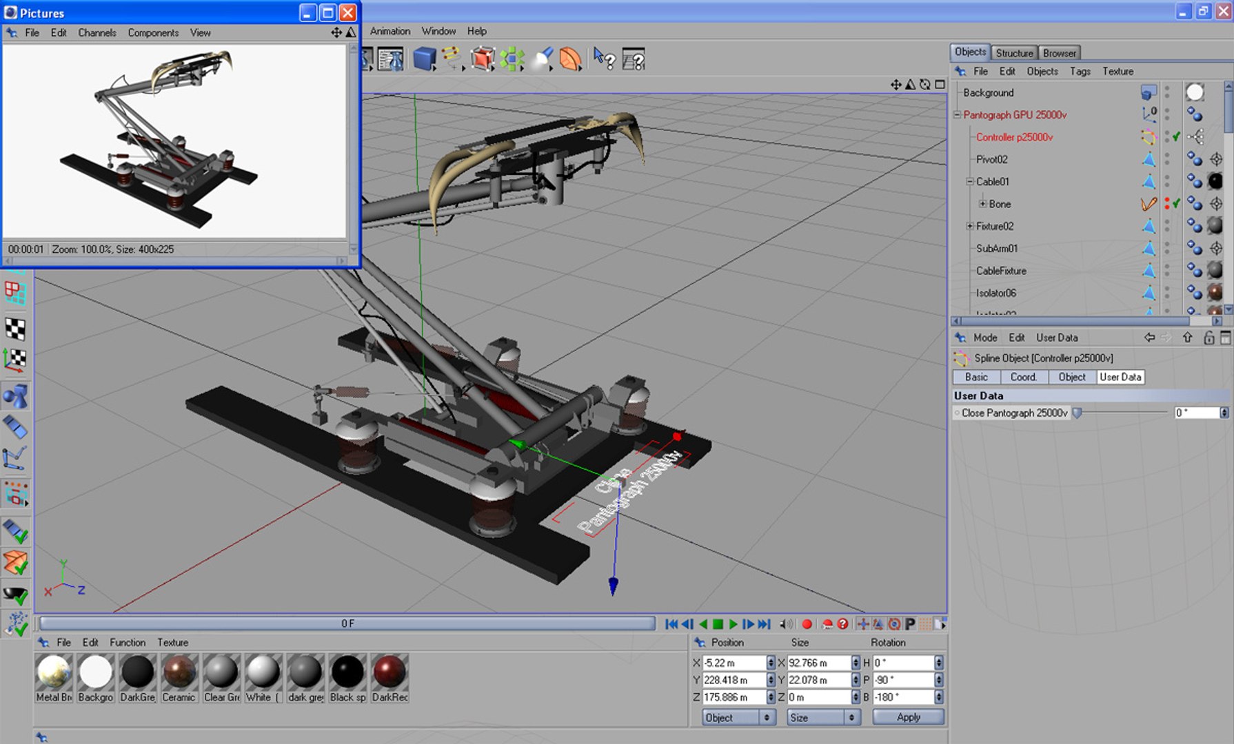 Pantograph Mechanism  3D Design Animation 