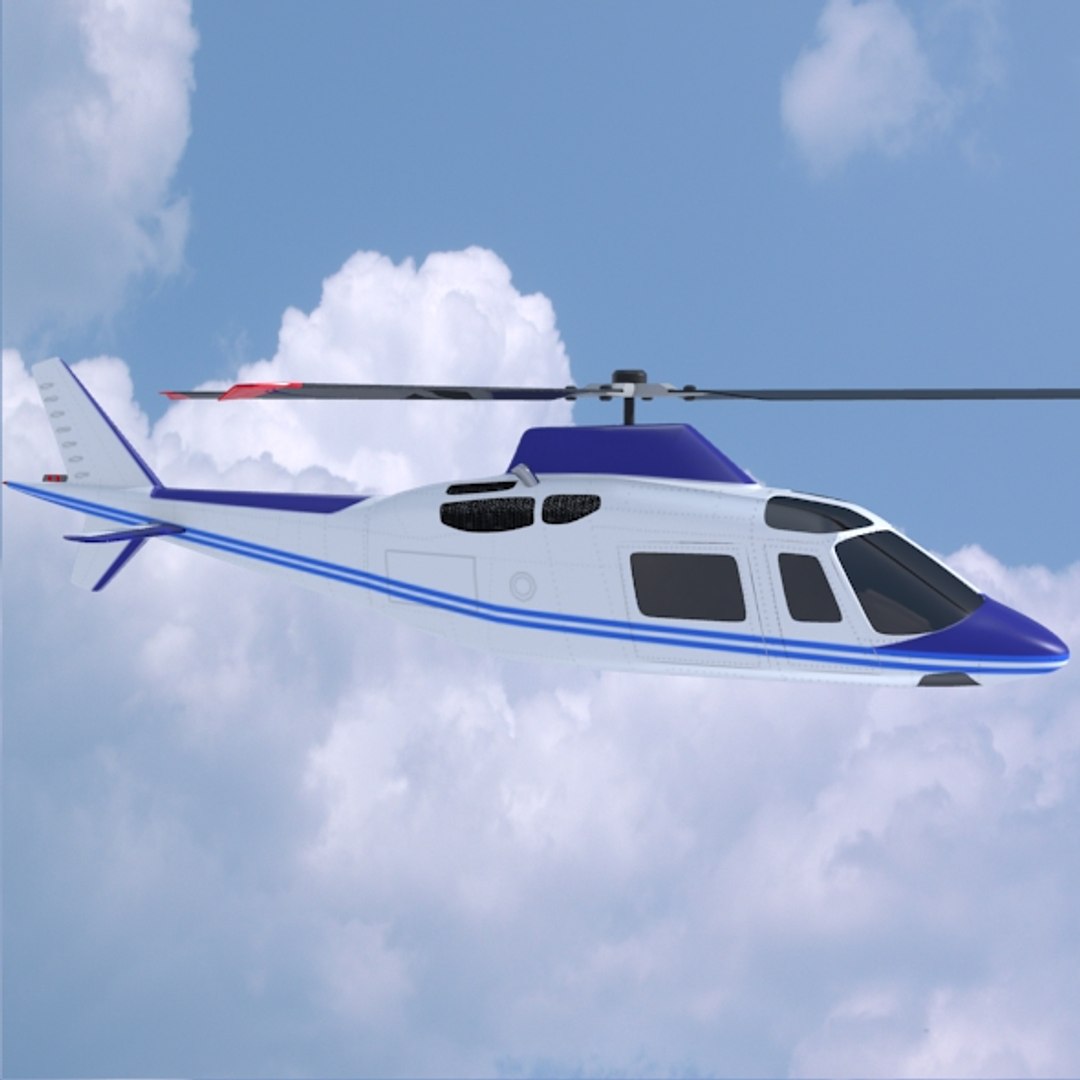 Agusta Aw109 Helicopter 3ds