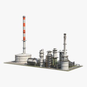 Fuel Processing Factory with Chimney Pipe