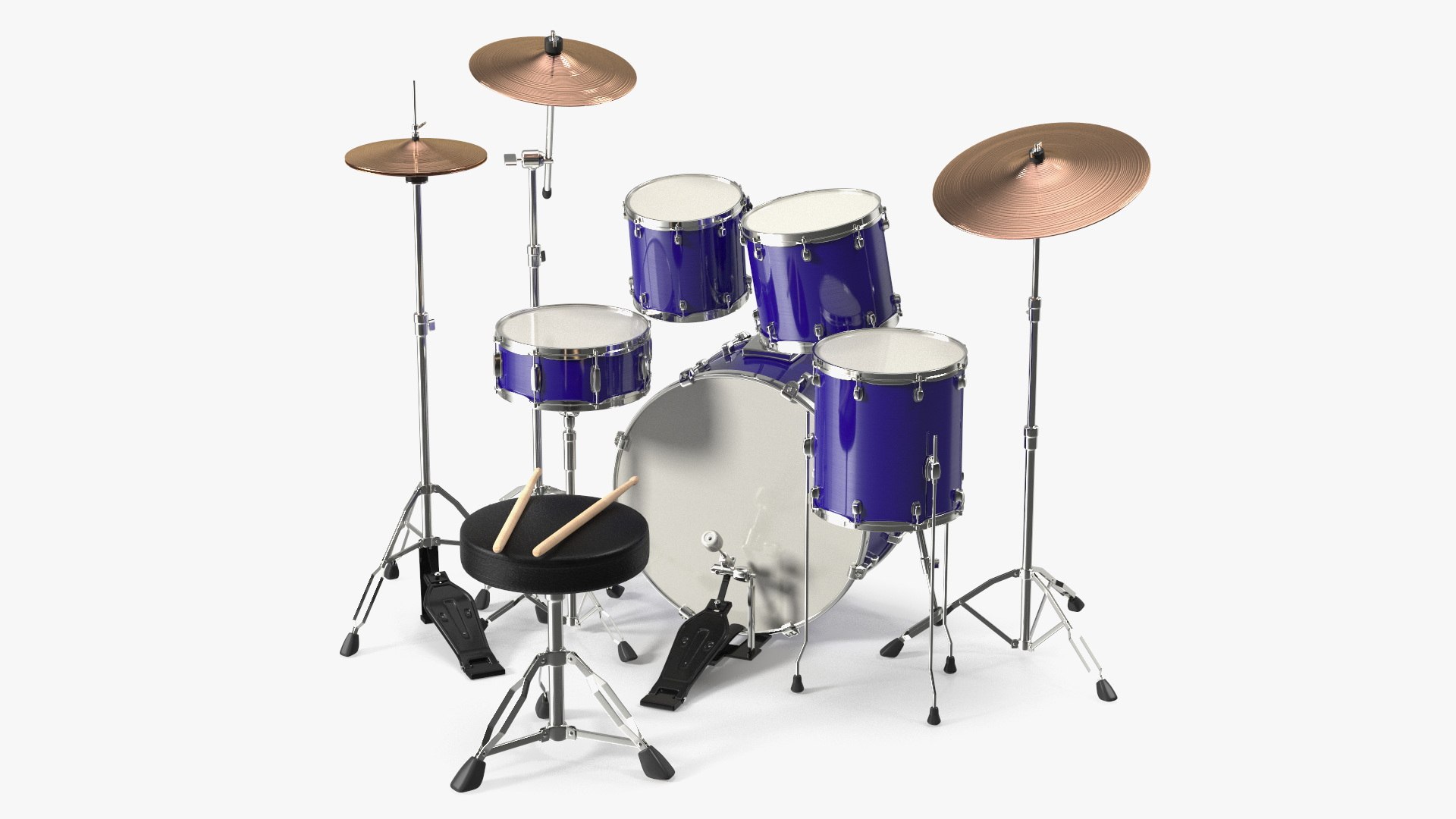 Plus 5 Piece Drum Kit 3D model preview