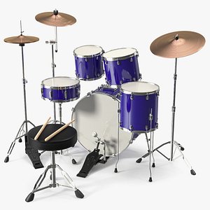 Plus 5 Piece Drum Kit 3D model