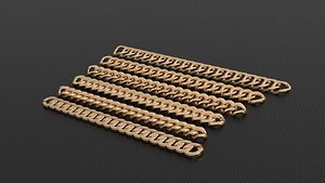 3D Cuban chains pack