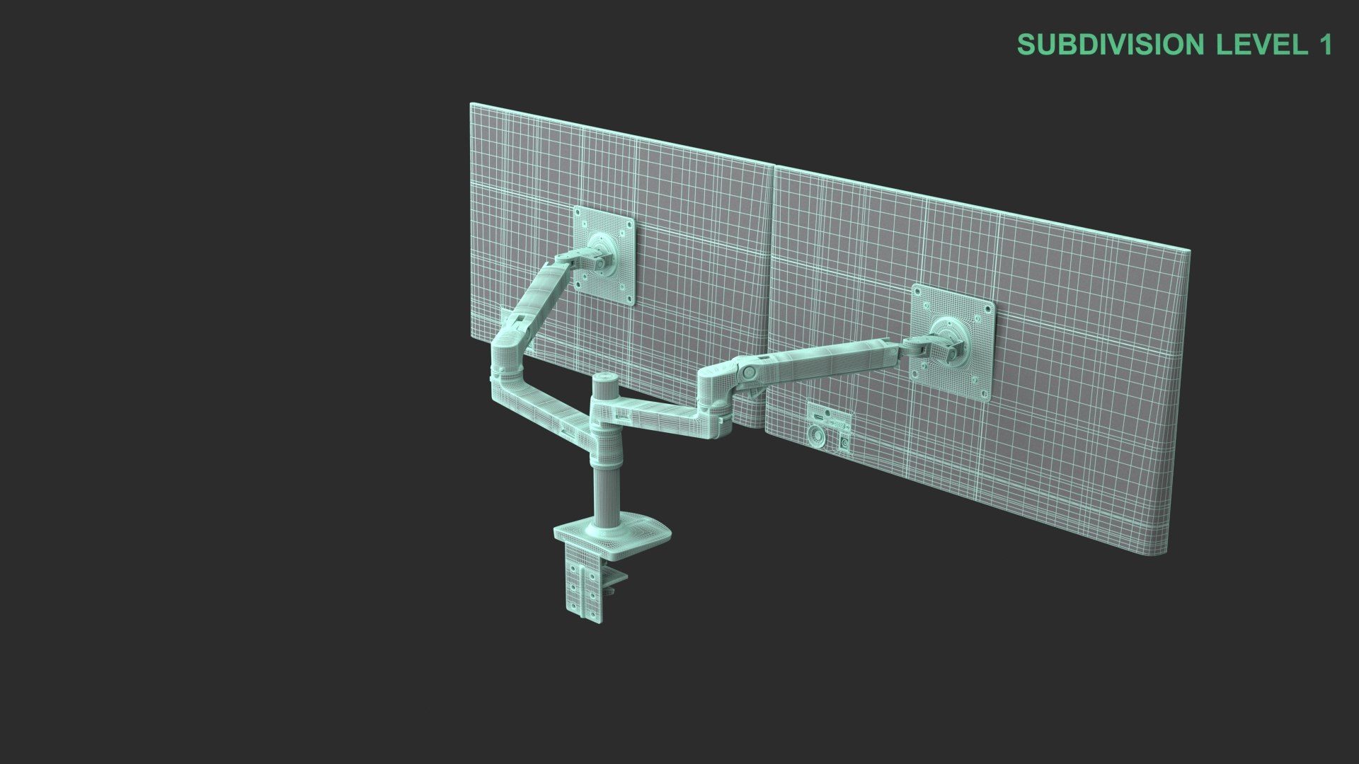 Dual Monitor With Stand 3D model https://p.turbosquid.com/ts-thumb/Of/gwoWhr/4k/wireframe_0006/jpg/1744136104/1920x1080/fit_q87/4f5194969a3aa3c62e65afe4e40aaf1e0cd7cb74/wireframe_0006.jpg