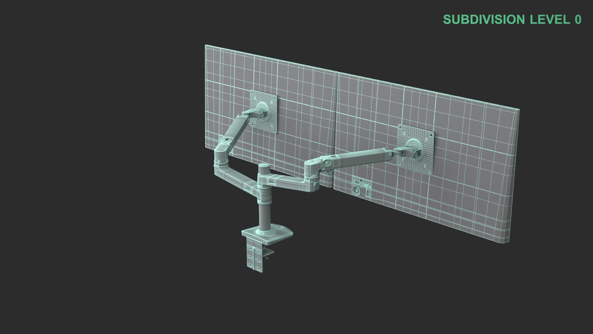 Dual Monitor With Stand 3D model https://p.turbosquid.com/ts-thumb/Of/gwoWhr/Vt/wireframe_0009/jpg/1744136105/1920x1080/fit_q87/581f042cfbaf83b8b84246c32c48f67cd277b249/wireframe_0009.jpg