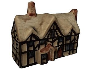 3d medieval house shelf ornament model
