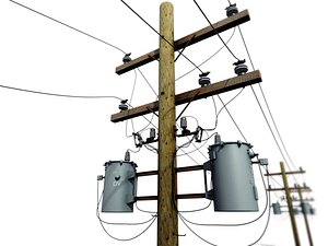 telephone pole 3d max