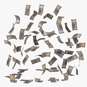 India 500 Rupee Falling Notes Flow